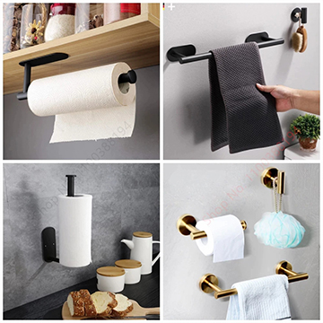 Adhesive Toilet Roll Paper Holder Organizer Wall Mount 