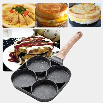 Four-hole non stick frying pan