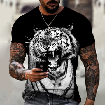 Men's T-shirt with a tiger design