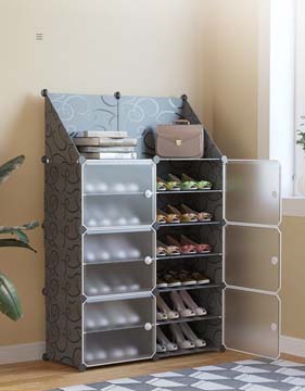 Double shoe storage cabinet